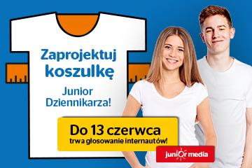 Zaprojektuj koszulkę Junior Dziennikarza! – głosowanie internautów ruszyło